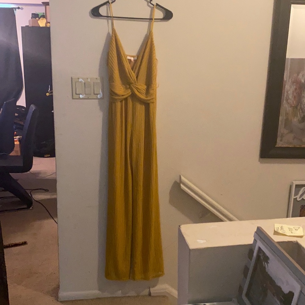 Mustard colored jumpsuit